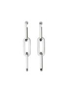 Burberry Ruthenium-tone Gold-plated Link Drop Earrings - Silver