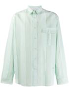 Jw Anderson Oversized Striped Shirt - Green