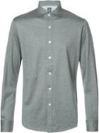 Eleventy Slim-fit Shirt, Men's, Size: Medium, Grey, Cotton