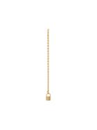 Lauren Klassen Tiny Padlock Chain Earring, Women's, Metallic