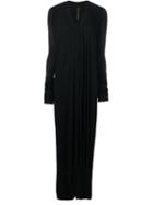 Rick Owens Lilies Draped Maxi Dress, Women's, Size: 44, Black, Viscose/cotton/polyamide