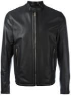Paul Smith Zip Up Jacket, Men's, Size: Large, Black, Leather/polyester