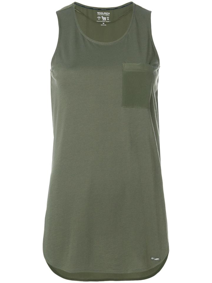 Woolrich Long-line Tank Top - Green
