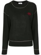Sonia Rykiel Lips Logo Sweater - Black