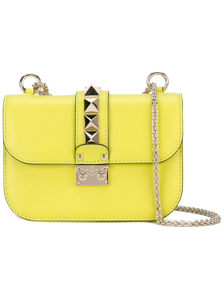 Valentino - Valentino Garavani Glam Lock Shoulder Bag - Women - Leather - One Size, Green, Leather