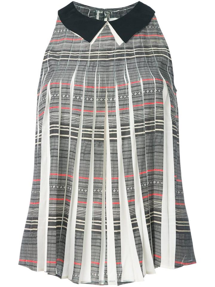 Cotélac Classic Collar Pleated Blouse