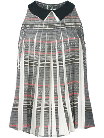 Cotélac Classic Collar Pleated Blouse