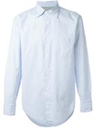 Eleventy Checked Shirt, Men's, Size: 39, Blue, Cotton