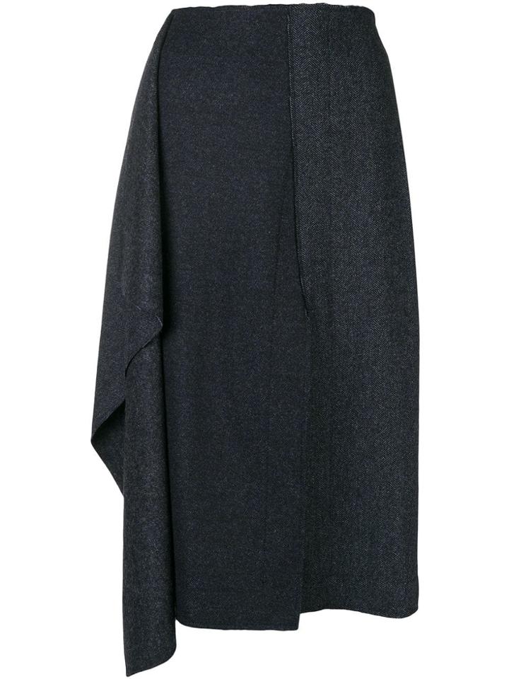 Cédric Charlier A-line Midi Skirt - Blue
