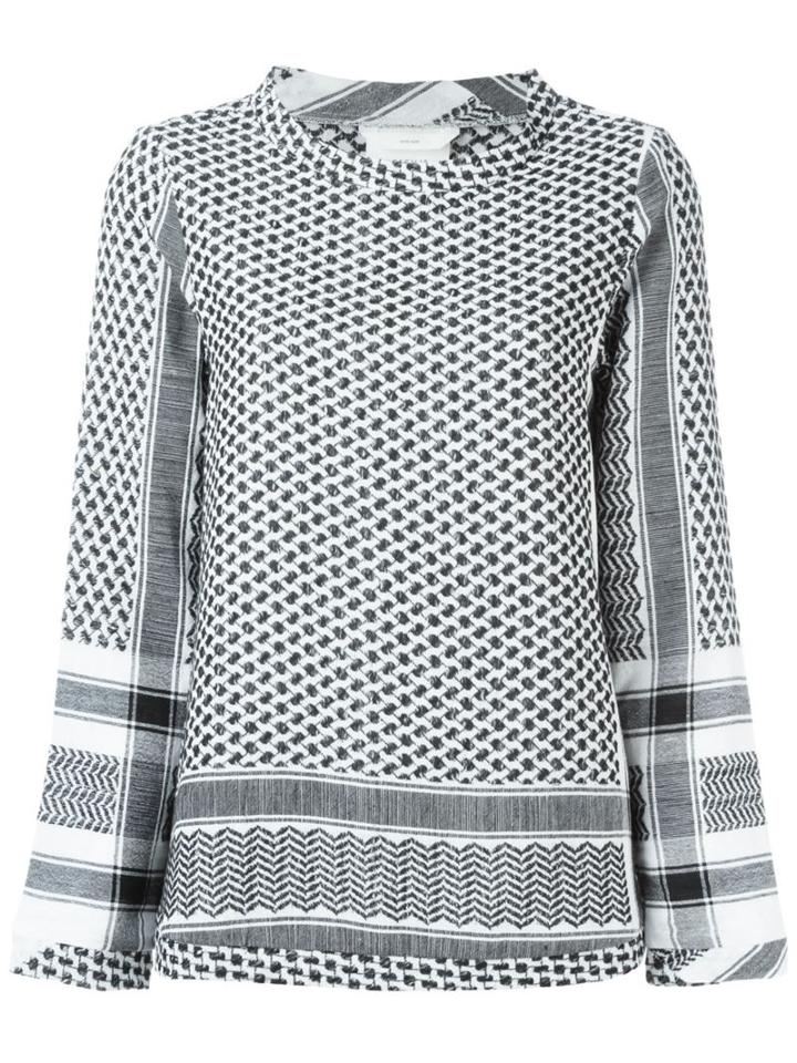 Cecilie Copenhagen Multi-pattern Round Neck Blouse