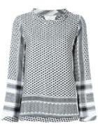 Cecilie Copenhagen Multi-pattern Round Neck Blouse