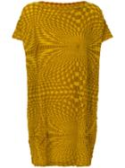 Issey Miyake Cauliflower Textured T-shirt Dress - Yellow & Orange