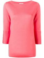 Snobby Sheep Bell Sleeve Knitted Top - Pink