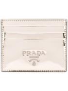 Prada Logo Mirror Wallet - Gold