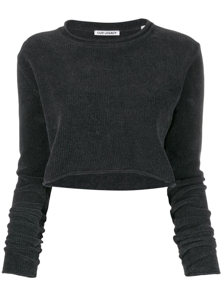 Our Legacy Chenille Crop Top - Grey