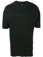 Thom Krom Distressed Round Neck T-shirt - Black