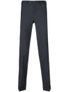 Brioni Checkered Slim Fit Trousers - Grey