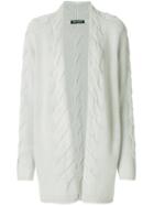 Iris Von Arnim Twist Knit Open Front Cardigan - Grey