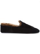 Figue Sachi Flat Starburst Eye Slippers - Black