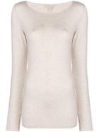 Majestic Filatures Metallic Long Sleeve Top - Nude & Neutrals