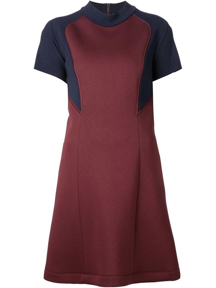 Cedric Charlier Colour Block Flared Dress