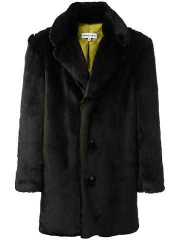 Proper Gang Fur Effect Coat, Men's, Size: Large, Black, Acrylic/polyester