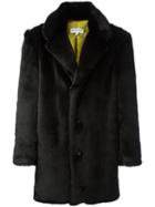 Proper Gang Fur Effect Coat, Men's, Size: Large, Black, Acrylic/polyester