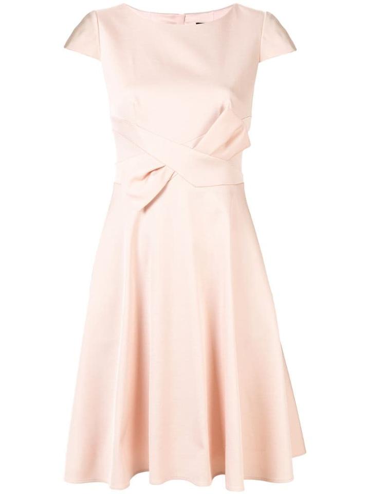 Paule Ka Bow-detail Flared Dress - Pink