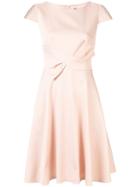 Paule Ka Bow-detail Flared Dress - Pink