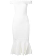 Jonathan Simkhai Off-shoulders Fitted Dress, Women's, Size: Small, White, Rayon/nylon/spandex/elastane