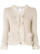 Chanel Vintage 2005 Ruffle-trimmed Cardigan - Nude & Neutrals