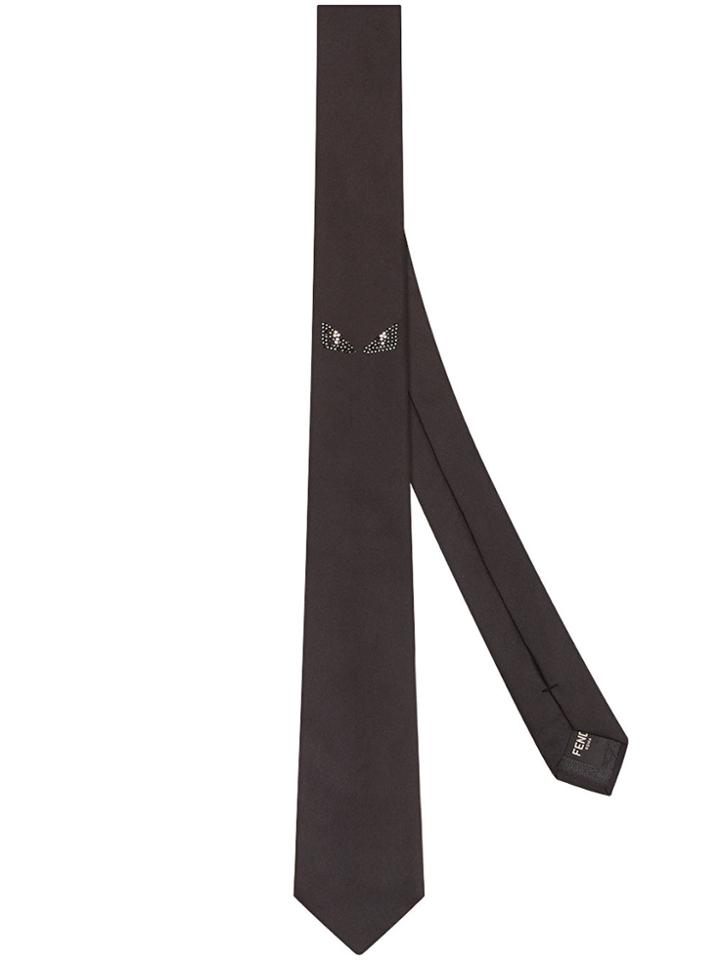 Fendi Bag Bugs Eyes Tie - Black