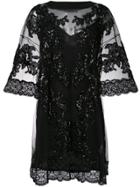 Amen Embellished Tulle Dress - Black