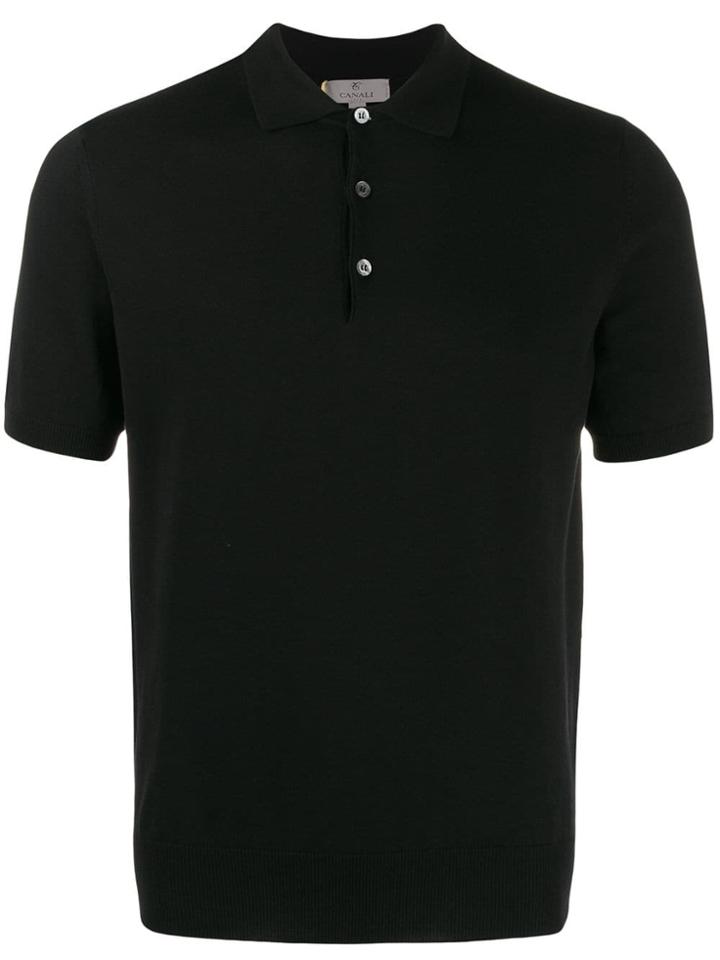 Canali Classic Polo Shirt - Black