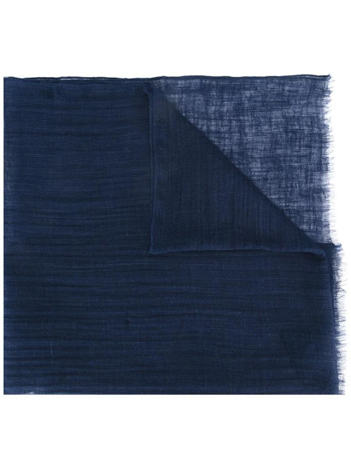 Eleventy Frayed Scarf - Blue