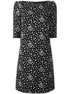 Saint Laurent - Star Print Shift Dress - Women - Silk/cotton/viscose - 36, Black, Silk/cotton/viscose