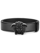 Versace - Medusa Palazzo Belt - Men - Calf Leather - 100, Black, Calf Leather