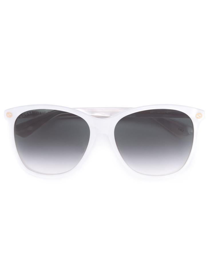Gucci Eyewear Oversize Gradient Square Sunglasses, Women's, Size: 58, White, Acetate