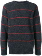 Ymc Striped Long-sleeve Sweater - Black