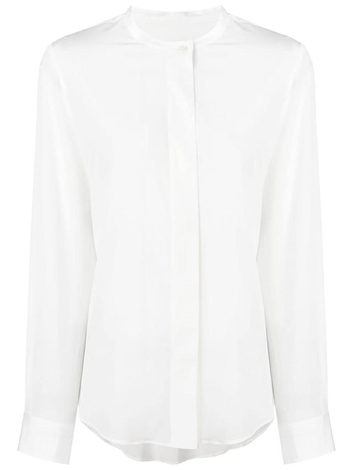 Alberto Biani Mandarin Collar Shirt - White