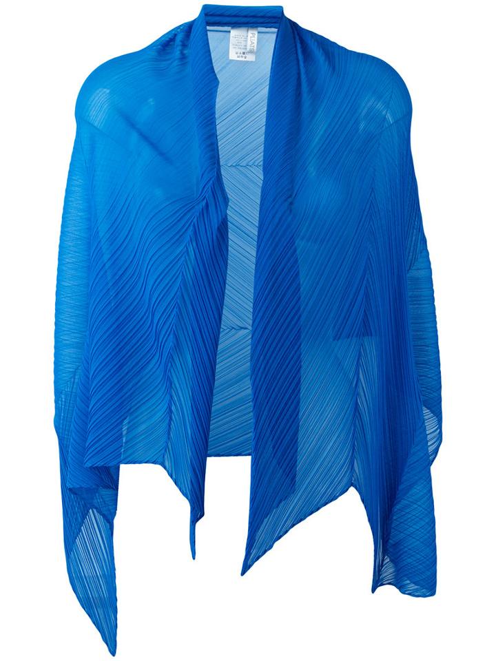 Pleats Please By Issey Miyake Pleated Scarf, Women's, Blue, Silk