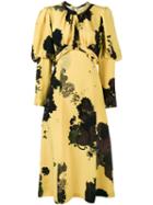 Dries Van Noten Dendy Floral Print Dress, Women's, Size: 36, Yellow/orange, Silk