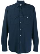 Eleventy Long-sleeve Fitted Shirt - Blue
