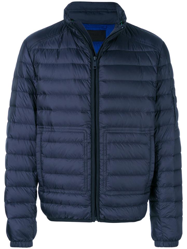 Prada Standing Collar Down Jacket - Blue