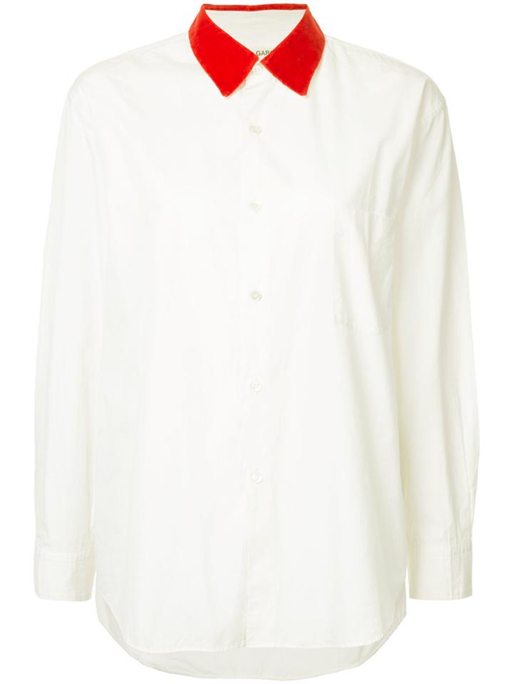 Comme Des Garçons Vintage Velvet Collar Shirt - White