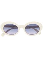 Diesel Oval Frame Sunglasses - White