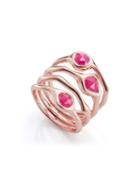 Monica Vinader Siren Cluster Cocktail Pink Quartz Ring - Gold