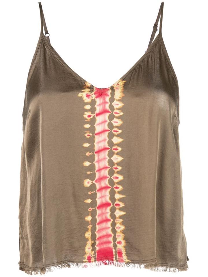 Raquel Allegra Sleeveless Tie-dye Top - Green