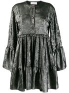 Faith Connexion Short Velvet Dress - Silver