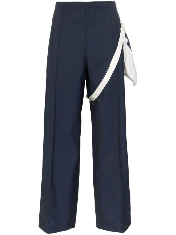 Maison Margiela Wool Belt Bag Trousers - Blue